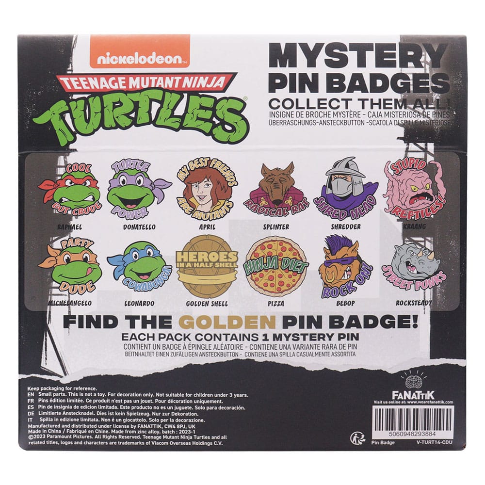 Teenage Mutant Ninja Turtles TMNT World Pin Badge Display Set of 12