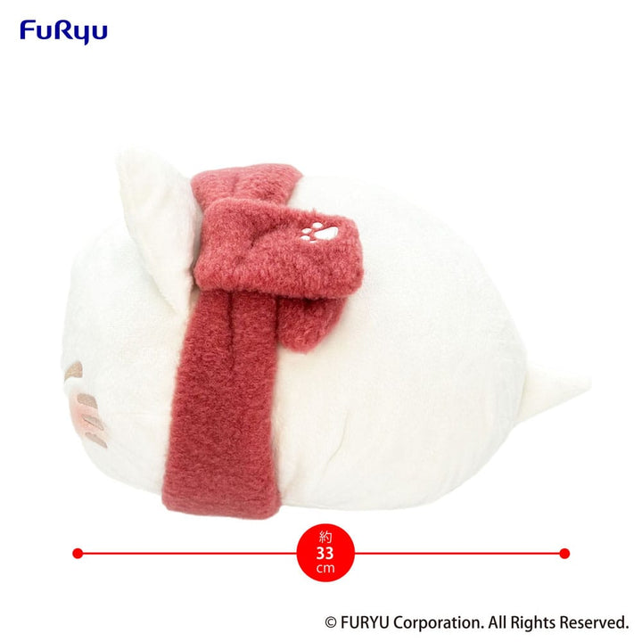 Nemuneko Cat Plush Figure Red Scarf Version 30 cm