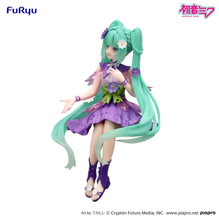 Hatsune Miku Flower Fairy Cosmos Purple Color Ver Noodle Stopper PVC Statue 14 cm