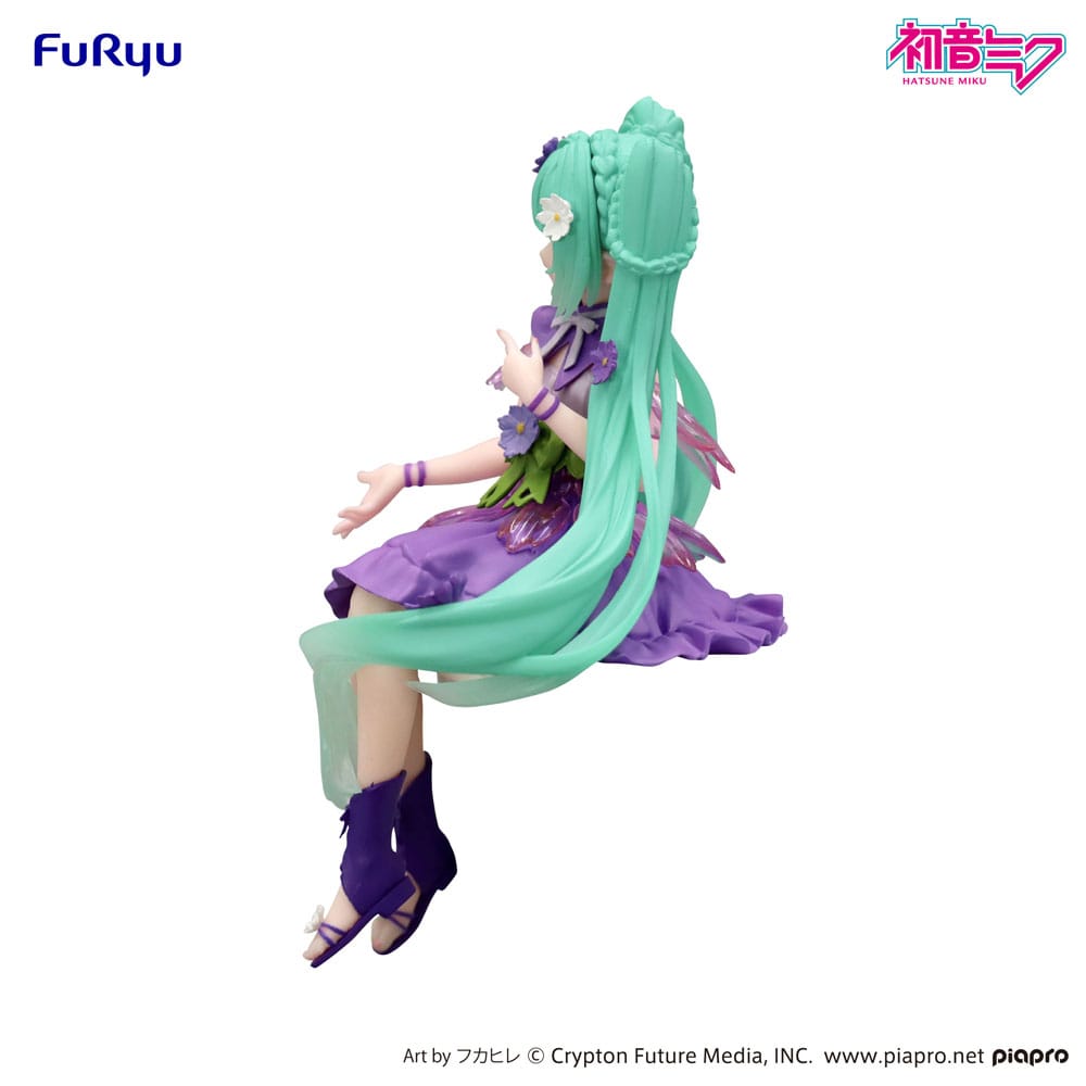 Hatsune Miku Flower Fairy Cosmos Purple Color Ver Noodle Stopper PVC Statue 14 cm