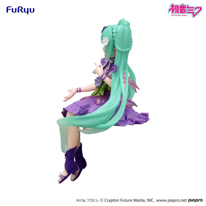 Hatsune Miku Flower Fairy Cosmos Purple Color Ver Noodle Stopper PVC Statue 14 cm