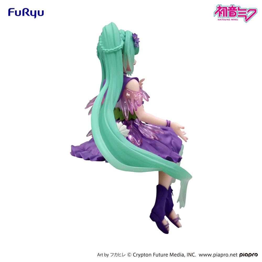 Hatsune Miku Flower Fairy Cosmos Purple Color Ver Noodle Stopper PVC Statue 14 cm
