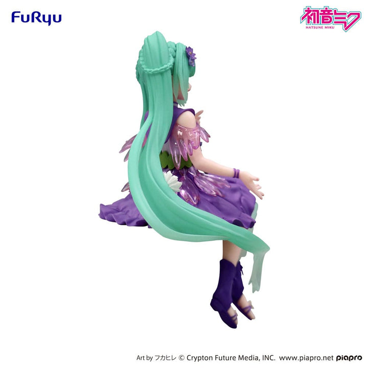 Hatsune Miku Flower Fairy Cosmos Purple Color Ver Noodle Stopper PVC Statue 14 cm