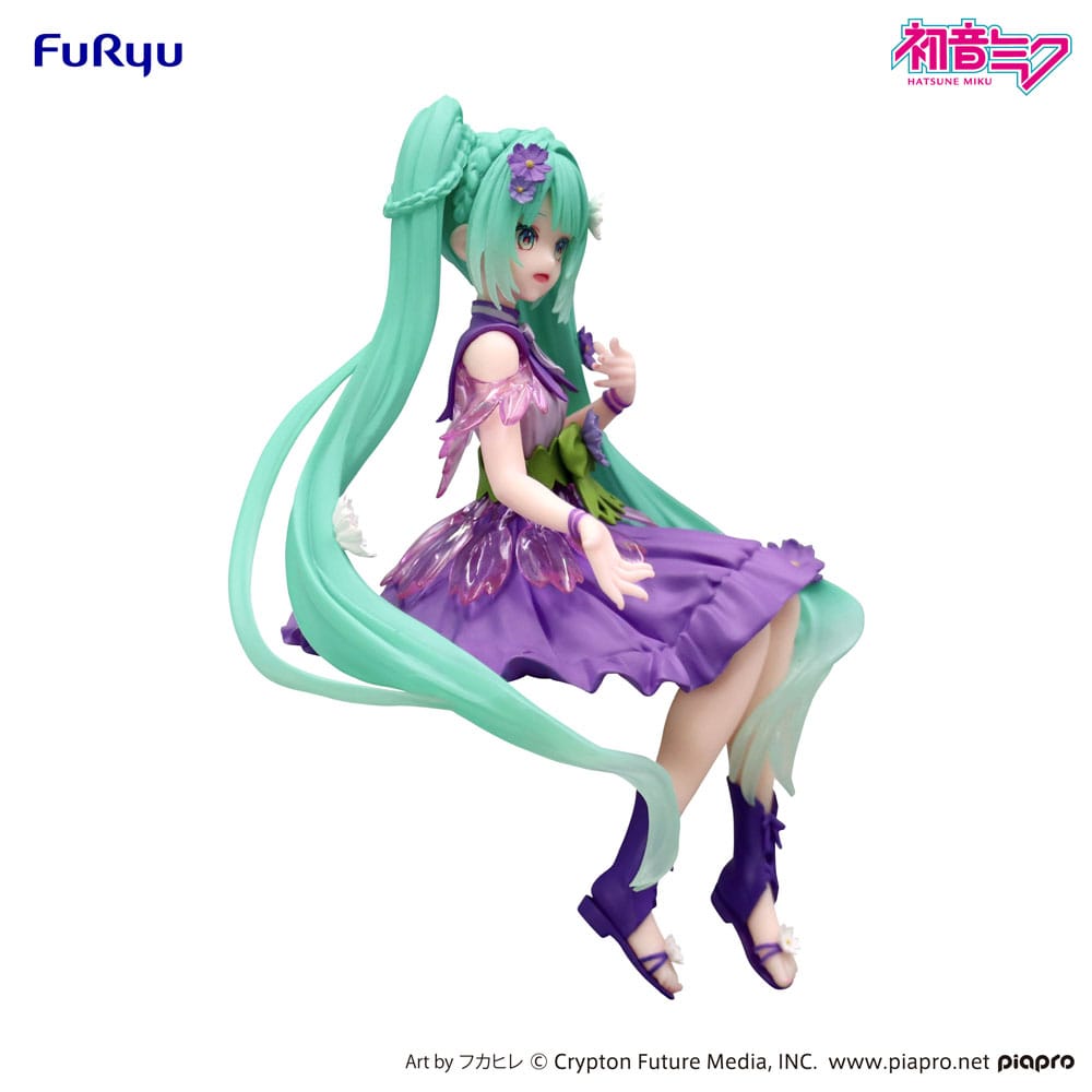 Hatsune Miku Flower Fairy Cosmos Purple Color Ver Noodle Stopper PVC Statue 14 cm