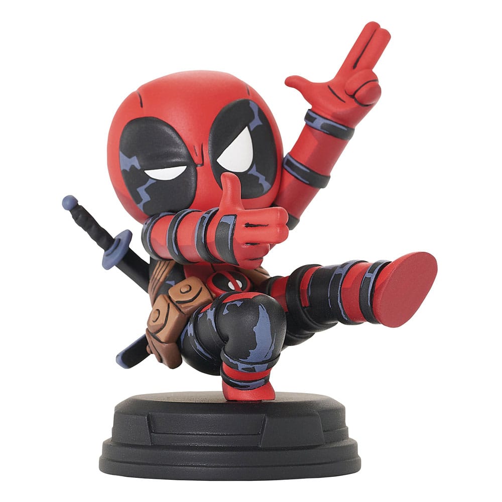 Marvel Deadpool Animated Statue Finger Guns 8 cm