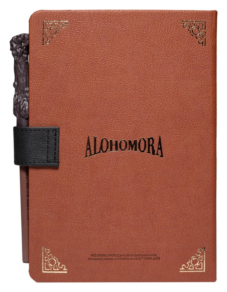 Harry Potter Premium A5 Notebook with Magic Wand Pen side angle