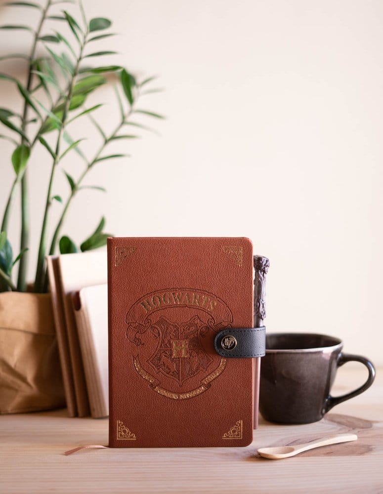 Harry Potter Premium A5 Notebook with Magic Wand Pen design detail