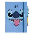 Disney Stitch Tropical Plush Cover Premium A5 Notebook with Projector Pen