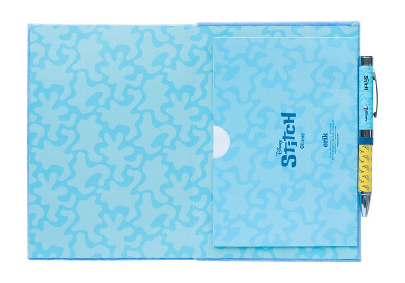 Disney Stitch Tropical Plush Cover Premium A5 Notebook With Projector Pen