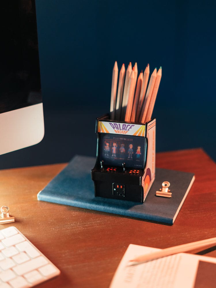 Stranger Things Pencil Holder Arcade, close-up detail