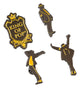 Michael Jackson Set of 4 Collectable Pin Badges