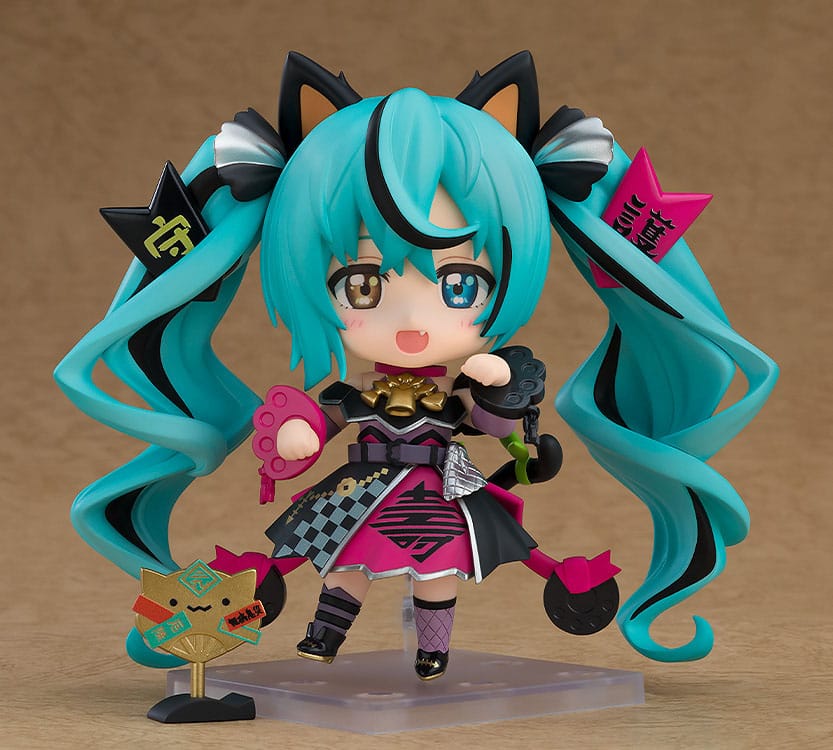 Character Vocal Series 01 Hatsune Miku Black Maneki Miku Ver Nendoroid Action Figure 10 cm