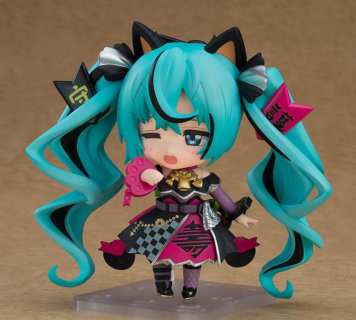 Character Vocal Series 01 Hatsune Miku Black Maneki Miku Ver Nendoroid Action Figure 10 cm