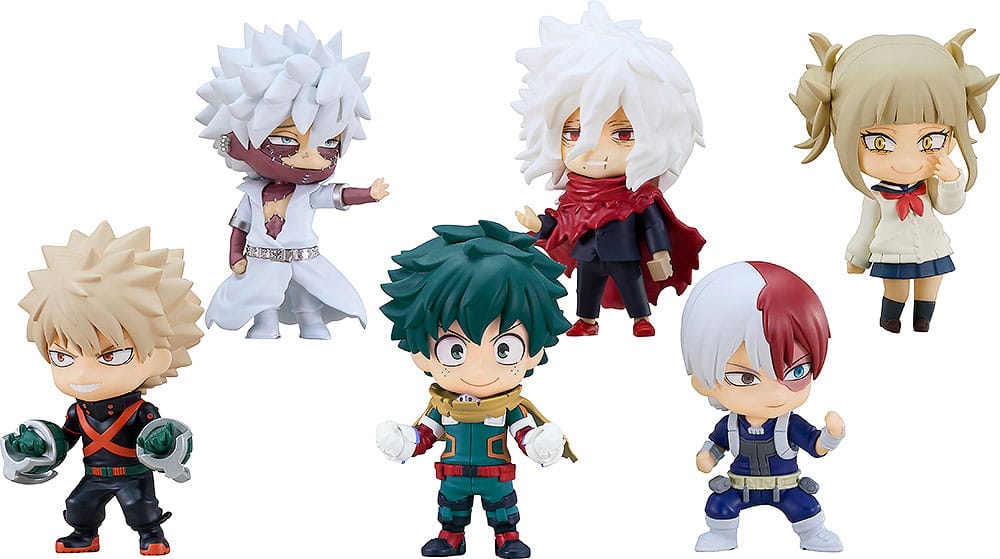 My Hero Academia Heroes vs Villains Nendoroid Surprise Minifigures Display 7 cm Set of 6