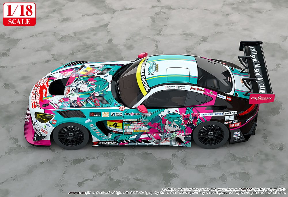 Hatsune Miku AMG Hatsune Miku GT Project Vehicle 118 Scale 2025 Season Opening Ver 26 cm