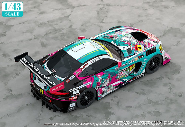 Hatsune Miku AMG Hatsune Miku GT Project Vehicle 143 Scale 2025 Season Opening Ver 11 cm