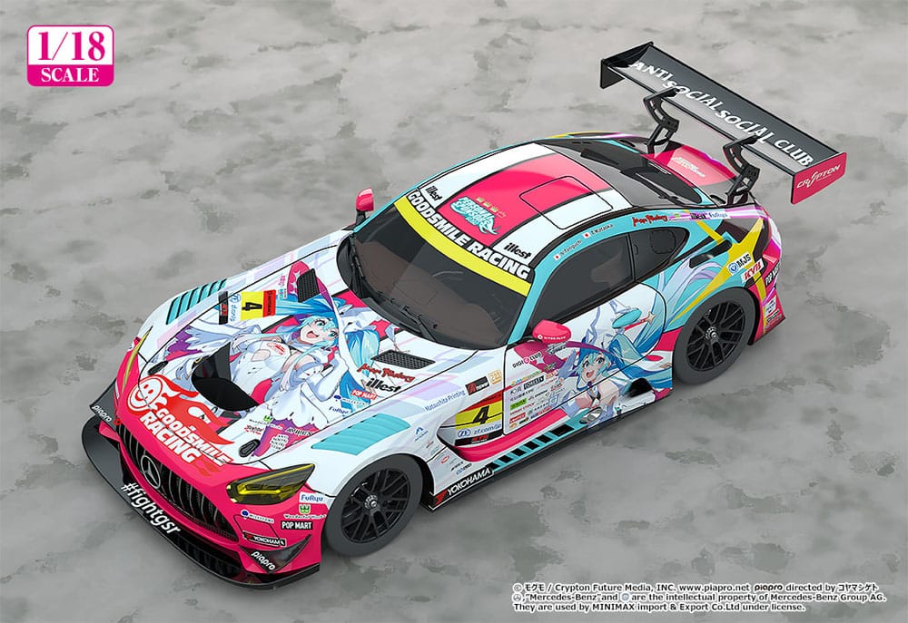 Good Smile Company Hatsune Miku Hatsune Miku GT Project Vehicle AMG 2024 Season Opening Version 1 18 Scale 26 cm