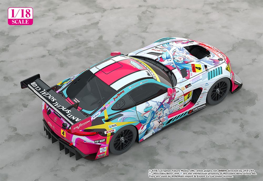 Good Smile Company Hatsune Miku Hatsune Miku GT Project Vehicle AMG 2024 Season Opening Version 1 18 Scale 26 cm
