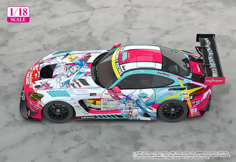 Good Smile Company Hatsune Miku Hatsune Miku GT Project Vehicle AMG 2024 Season Opening Version 1 18 Scale 26 cm
