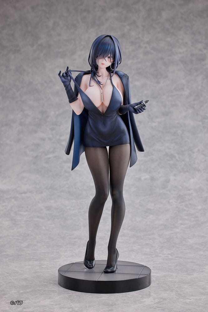 Original Character Ishimi Yokoyama Black One Piece Dress PVC Statue Illustration by Bara 1 6 Scale 28 cm
