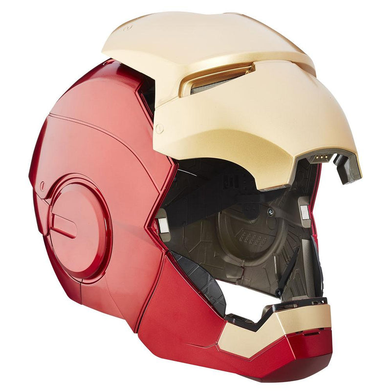 Marvel Legends Avengers Iron Man Electronic Helmet (1:1 Replica) *Damaged Box or Ex Returns (all items checked), side angle