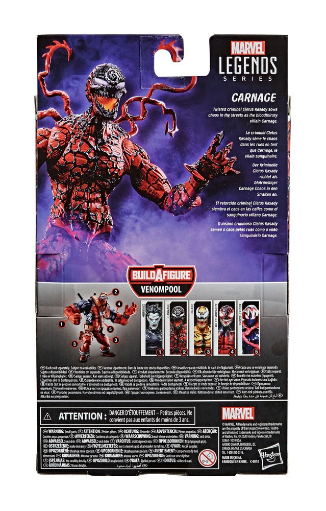 Hasbro Marvel Legends Venom Carnage Action Figure, side angle