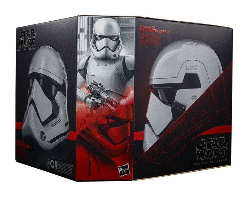 Hasbro Star Wars The Black Series First Order Stormtrooper Electronic Helmet, side angle