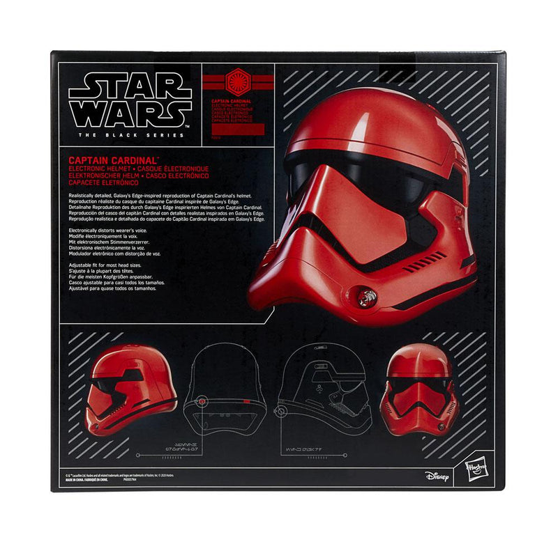 Hasbro Star Wars The Black Series Galaxy's Edge Captain Cardinal Electronic Helm, side angle