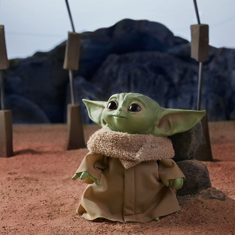 Star Wars The Child Talking Plush Toy with Character Sounds and Accessories, side angle