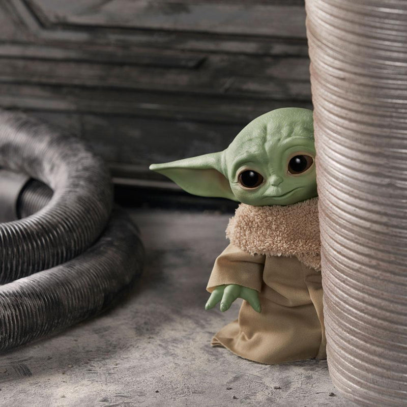 Star Wars The Child Talking Plush Toy with Character Sounds and Accessories, close-up detail