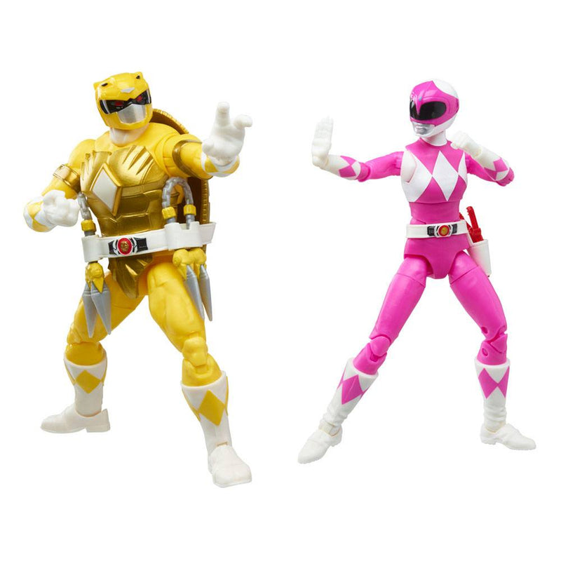 Power Rangers x TMNT Lightning Collection Action Figures 2022 Morphed April O´Neil & Michelangelo, in display