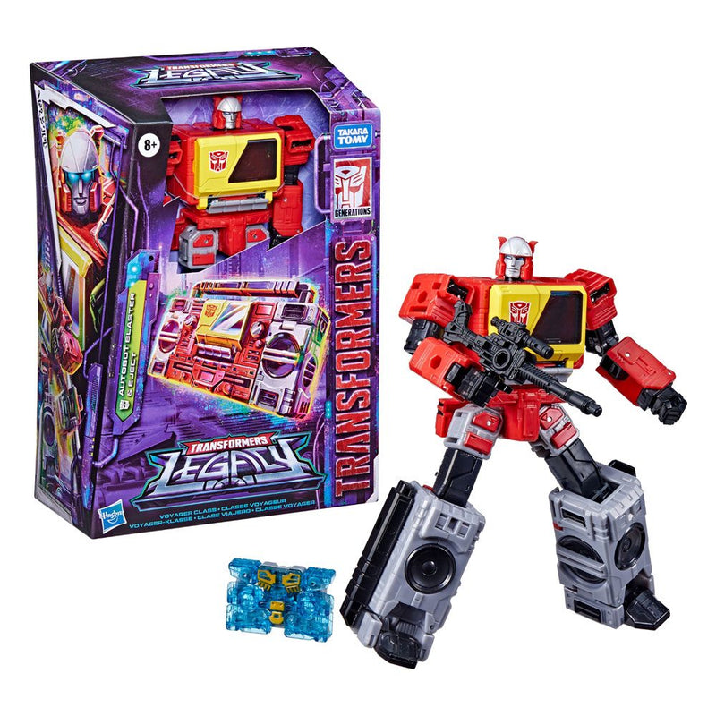 Hasbro Transformers Generations Legacy Voyager Autobot Blaster & Eject Action Figure, side angle