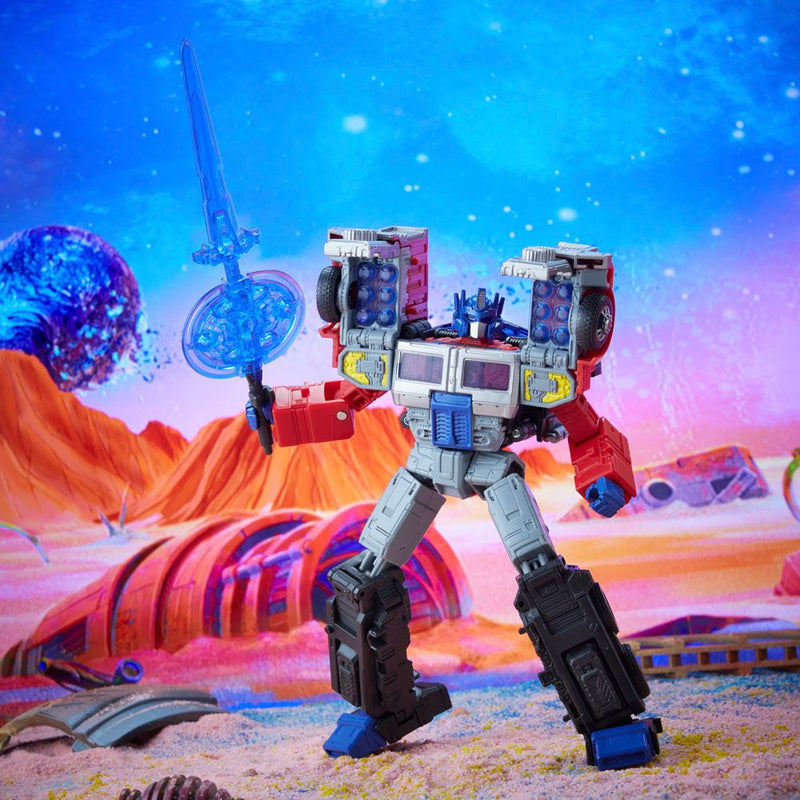 Transformers: Generation 2 Generations Legacy Voyager Action Figure 2022 Laser Optimus Prime 18 cm, rear view