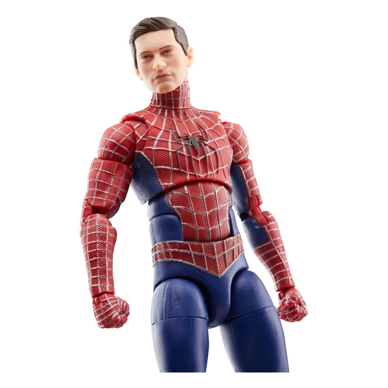 Marvel Legends Spider-Man Friendly Neighborhood Spider-Man (Tobey Maguire) 6" Action Figure, close-up detail