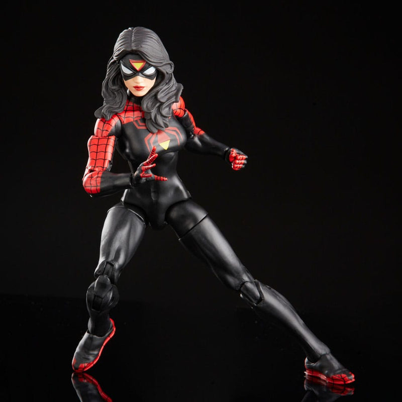 Marvel Legends Retro Spider-Man Jessica Drew Spider-Woman, close-up detail