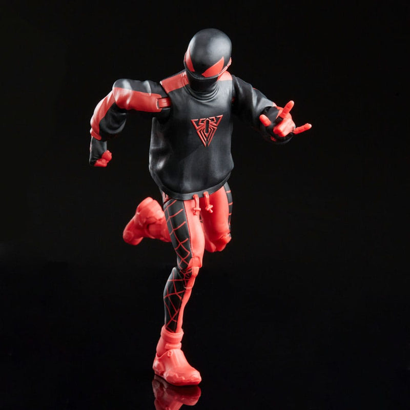 Marvel Legends Retro Spider-Man Miles Morales Spider-Man, close-up detail