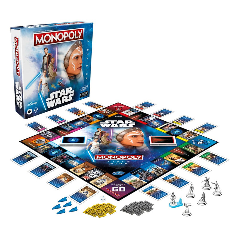 Star Wars Light Side Edition Monopoly Board Game, side angle
