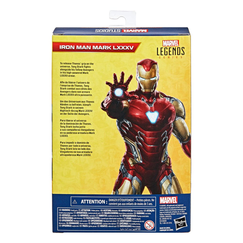 Marvel Studios Iron Man Mark LXXXV Marvel Legends Action Figure 15 cm, in display