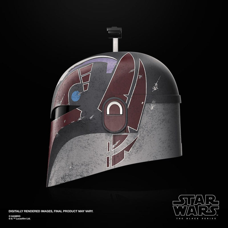 Sabine Wren Star Wars The Black Series Electronic Helmet, close-up detail