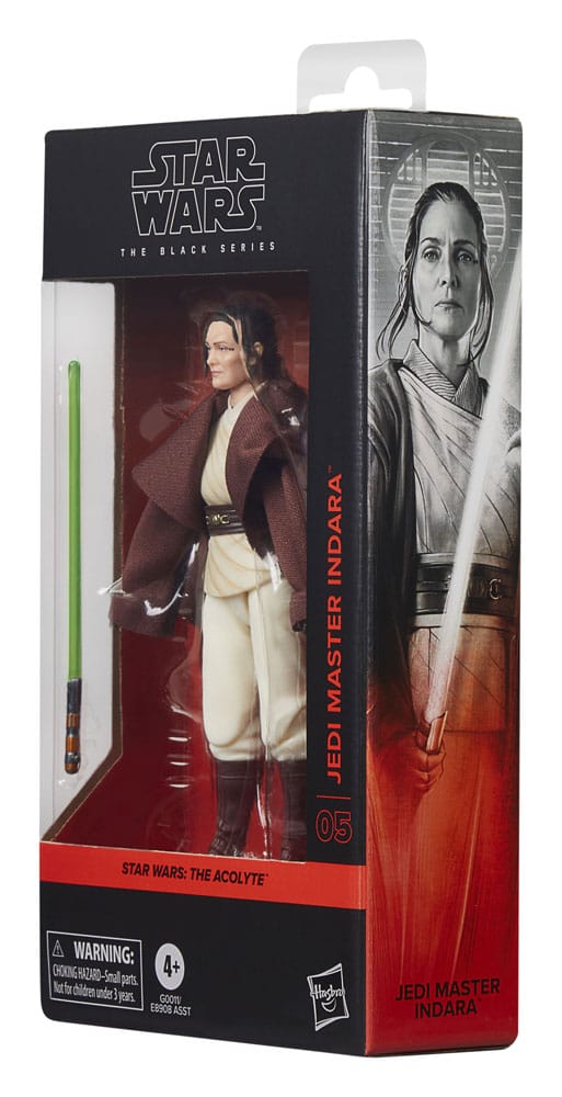 Star Wars The Acolyte The Black Series Jedi Master Indara 6" Action Figure, close-up detail