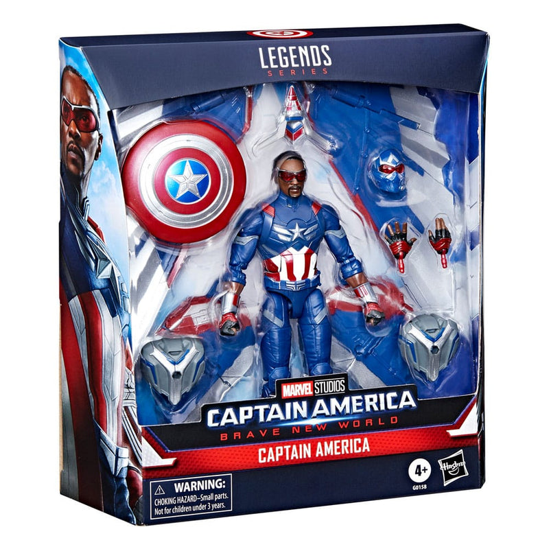 Captain America Brave New World Captain America Marvel Legends Action Figure 15 cm, in display