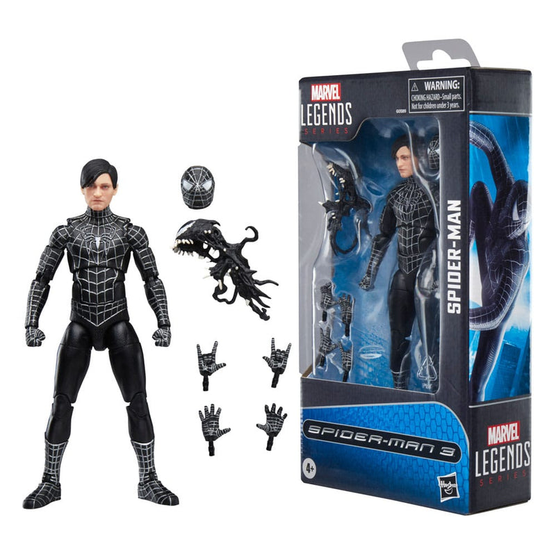 Hasbro Spider-Man 3 Tobey Maguire Marvel Legends Series 6-Inch Action Figure, close-up detail
