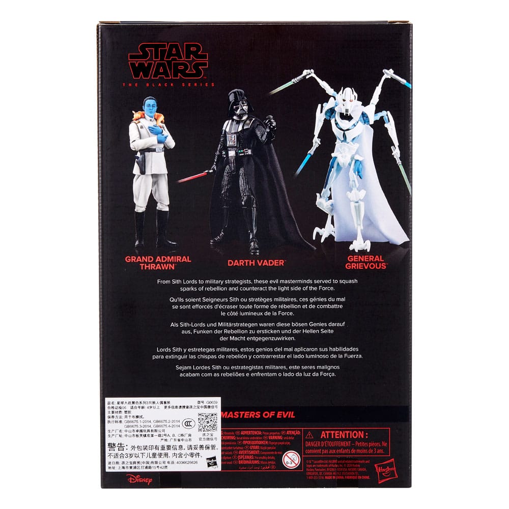 Star Wars Black Series Masters of Evil 3-Pack Action Figures