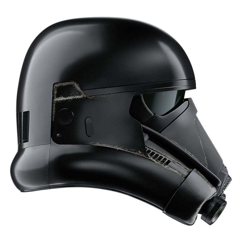 Star Wars Rogue One Imperial Death Trooper Black Series Electronic Helmet, close-up detail