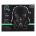 Star Wars Rogue One Imperial Death Trooper Black Series Electronic Helmet, in display