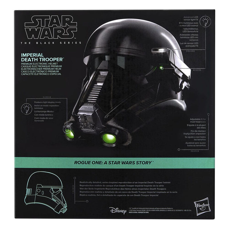 Star Wars Rogue One Imperial Death Trooper Black Series Electronic Helmet, size reference