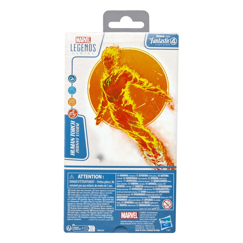 Marvel Legends The Fantastic Four First Steps Human Torch 6" Action Figure, close-up detail