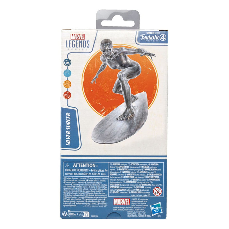 Marvel Legends The Fantastic Four First Steps Silver Surfer 6" Action Figure, rear view