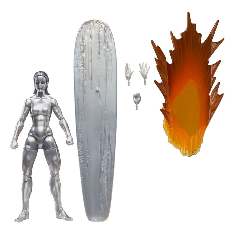 Marvel Legends The Fantastic Four First Steps Silver Surfer 6" Action Figure, showing reverse