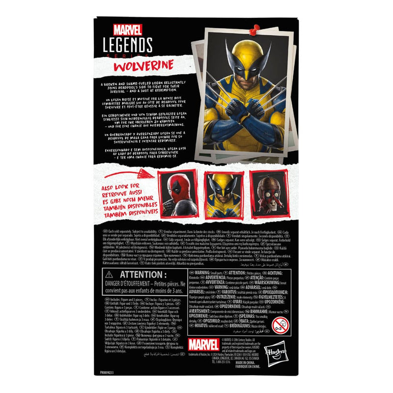 Deadpool & Wolverine Marvel Legends Action Figure Wolverine 15 cm, in display